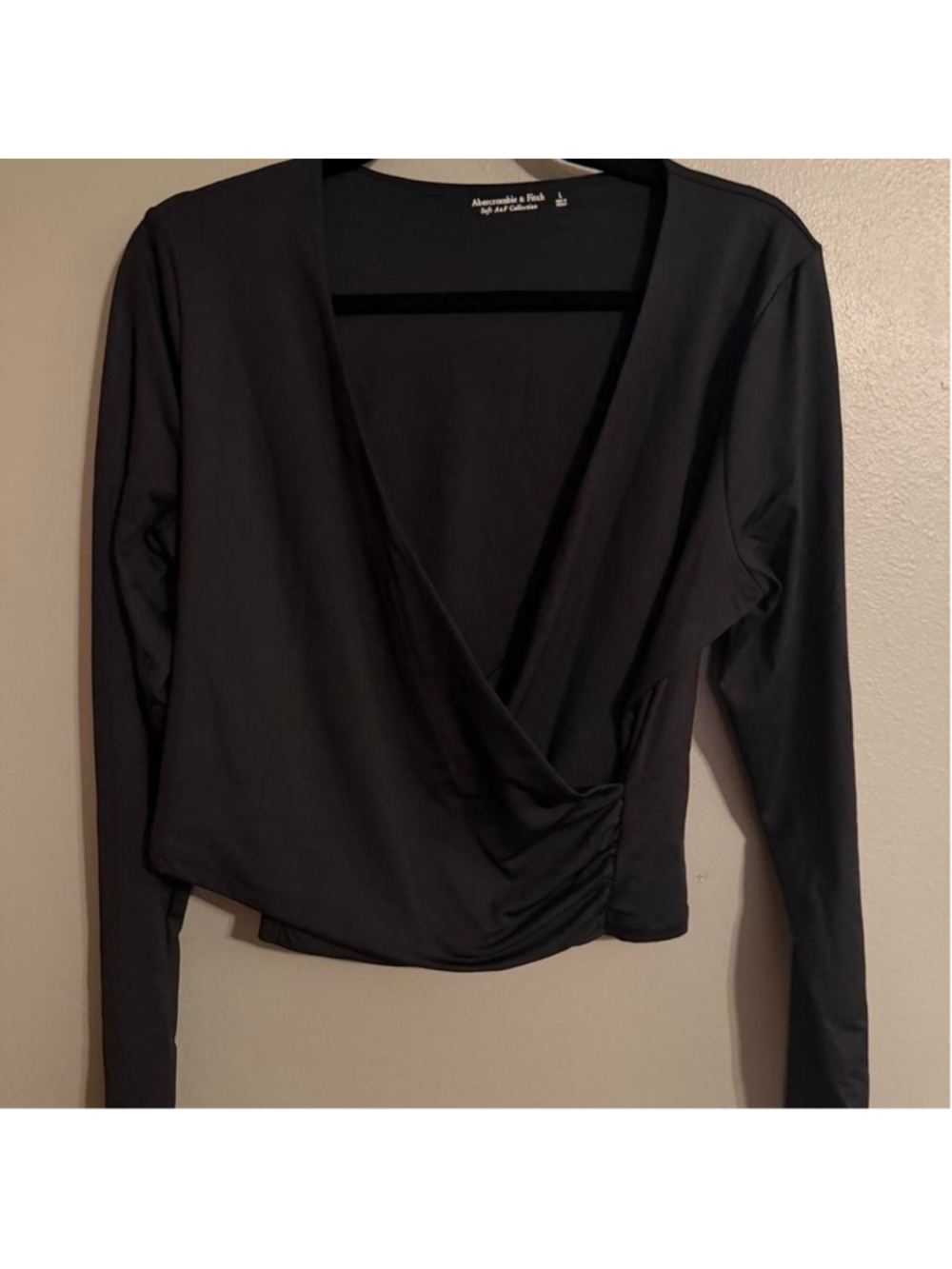 Abercrombie & Fitch Soft A&F Collection black long sleeve top, size Large
